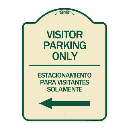 SIGNMISSION Bilingual Reserved Parking Visitor Parking Only Estacionamiento Para Visitantes, A-DES-TG-1824-24303 A-DES-TG-1824-24303